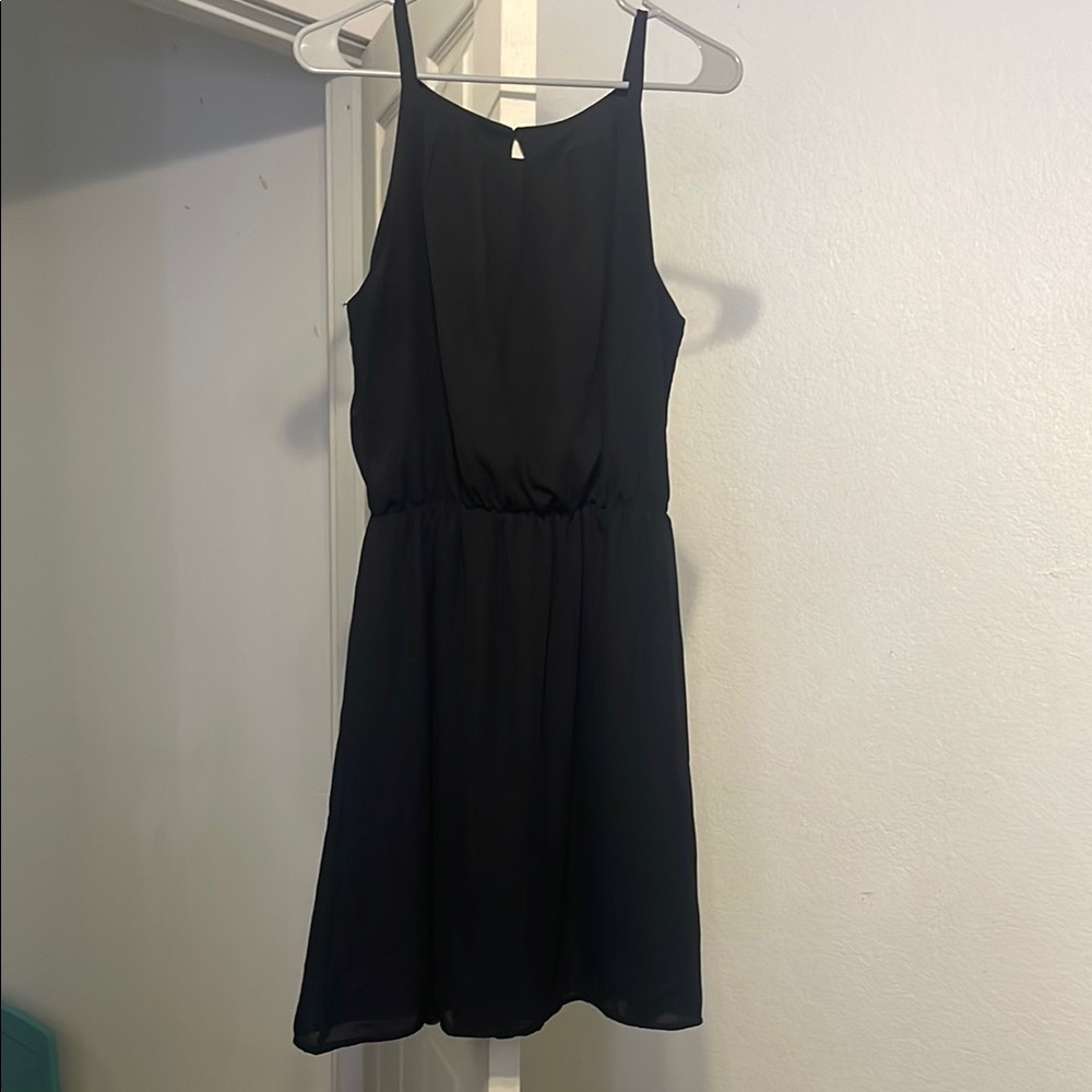 Hype Black Sleeveless Halter Mini Dress